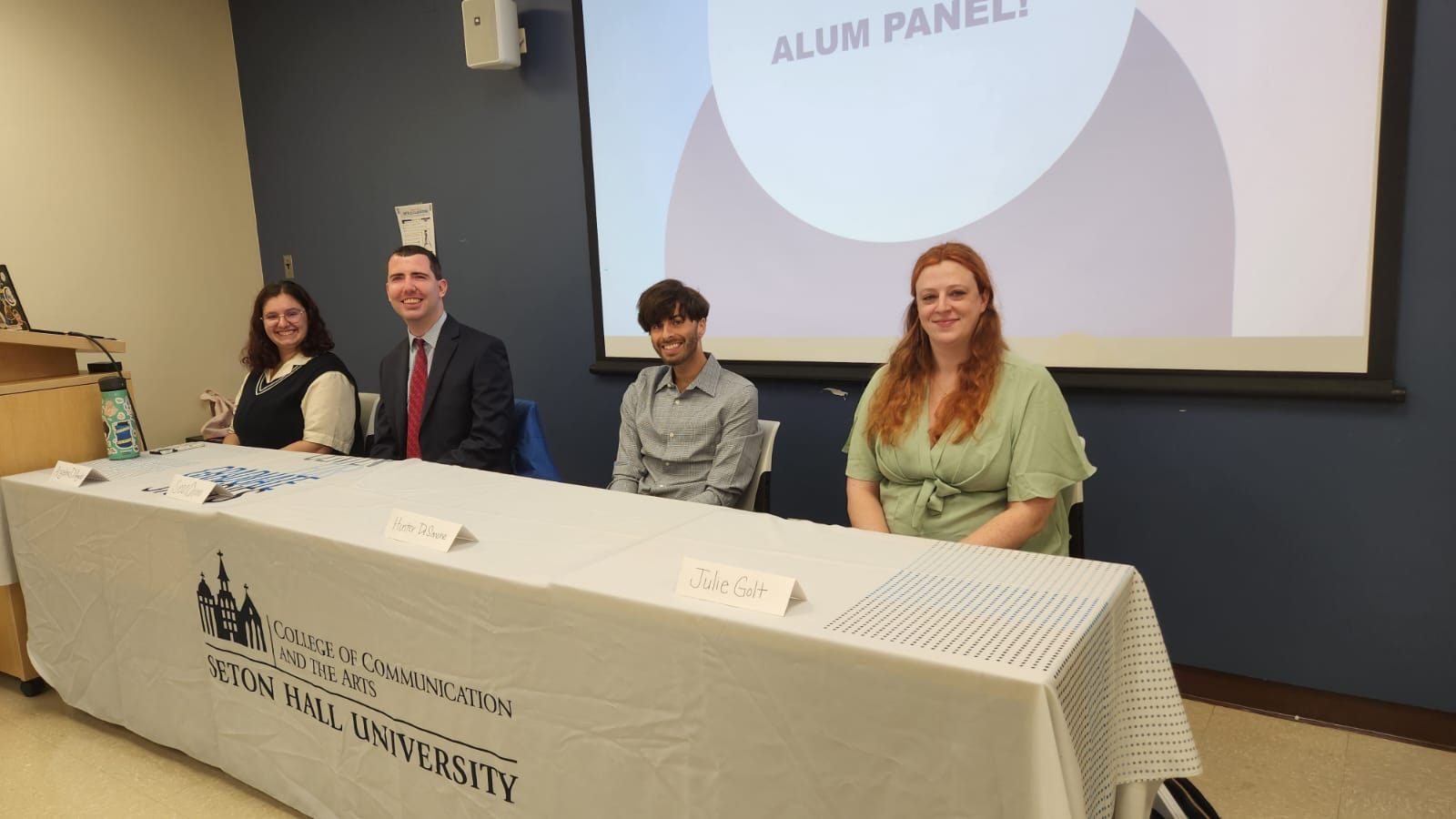 Panel of graduate comm-arts students.