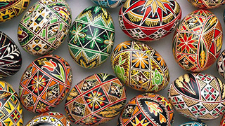 decorated Easter eggs