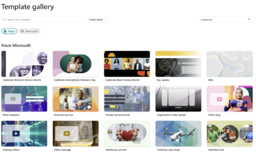 New Page Templates and Improved Creation Experience 