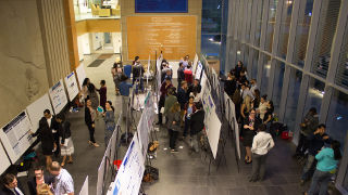 Petersheim Academic Exposition Posters in McNulty Atrium 