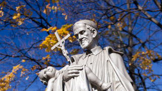 Statue of St. Vincent and the Child Jesus. 