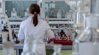 Student Working in Lab