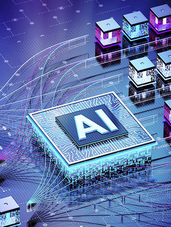 AI written on a CPU chip