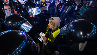 Anastasia Shteinert with police