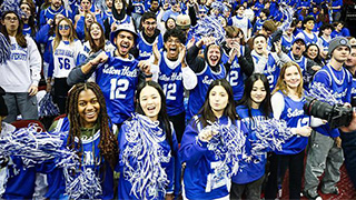 Students cheering