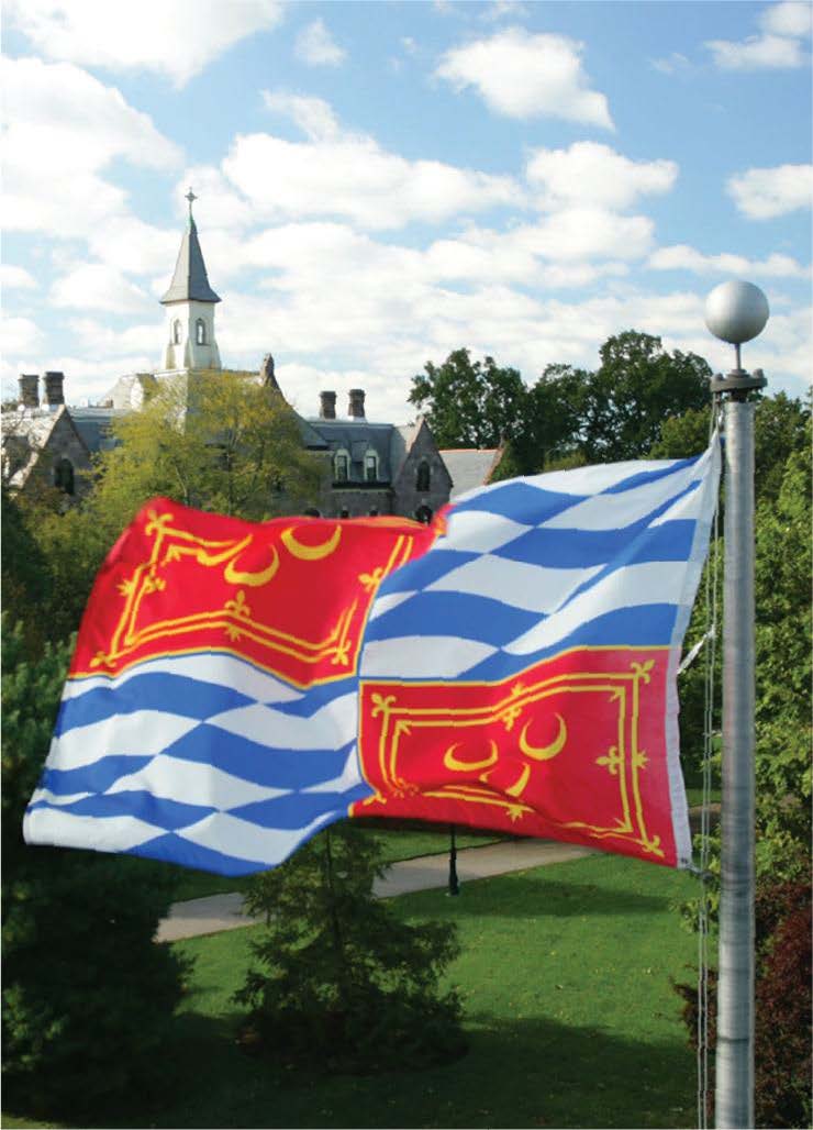 Flag flying on campus