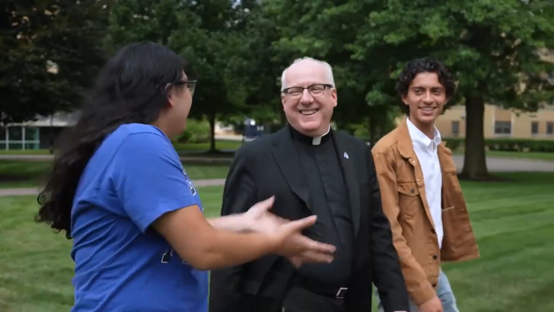 Students posing for a selfie