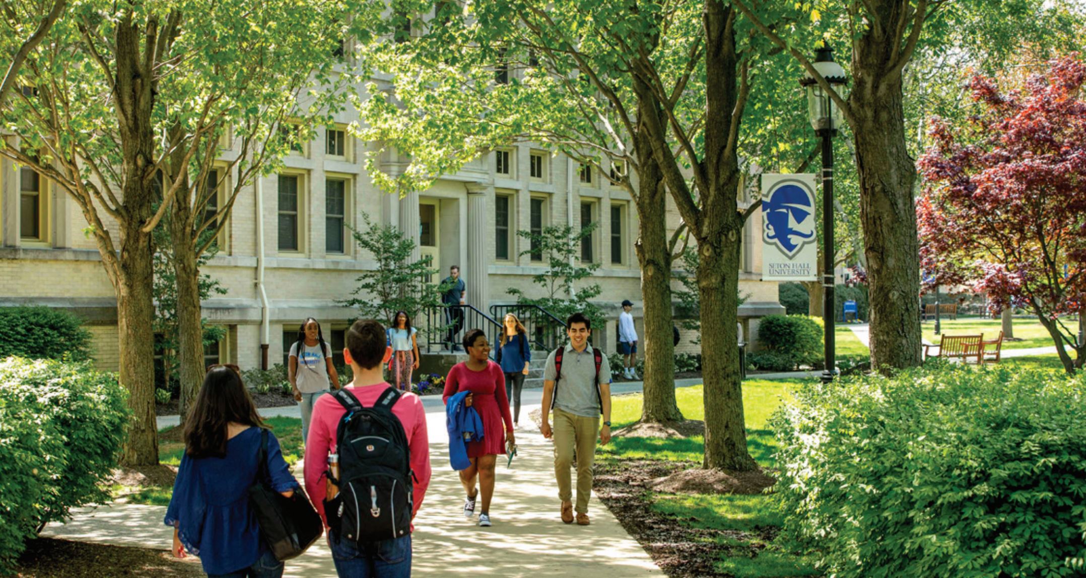 Students walking