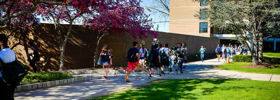 Students on campus