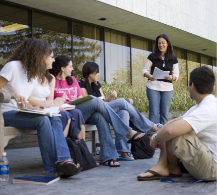 Students in conversation