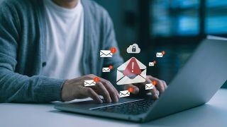  Laptop showing data breach