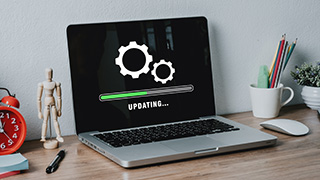 Image of a laptop being updated