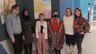 Dr. Charapan and Graduate Students at the Opening Reception