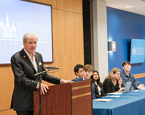 Governor Murphy Presents at Seton Hall