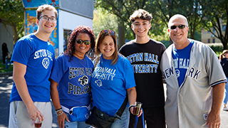 Alumni and Students at Hall Homecoming