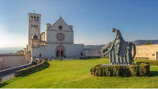 a photo of a church landscape