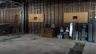 lobby with tv display