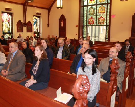 People sitting in a church