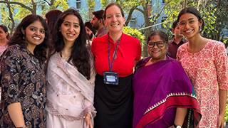 Mary Kate engaging with colleagues in India.