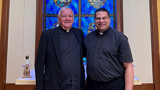 Monsignor William Reilly (left) and Father Dominic Ciriaco (right).
