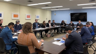 NSF research team briefing partners at US Department of State.