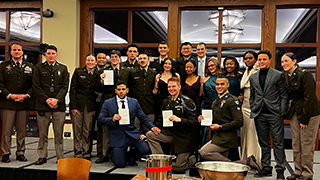 Pirate Battalion members in front of an Army- M-ATV