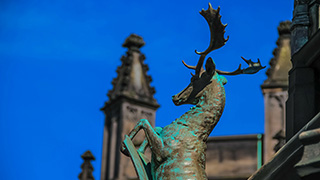 Deer statue at St. Giles Cathedral