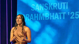 Sanskruti Brhambhatt Delivering Presentation