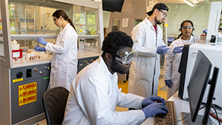 Student research in a lab