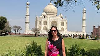 Mary Kate Naatus at the Taj Mahal.