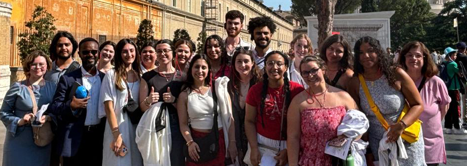 Undergraduate students and faculty studying abroad. 